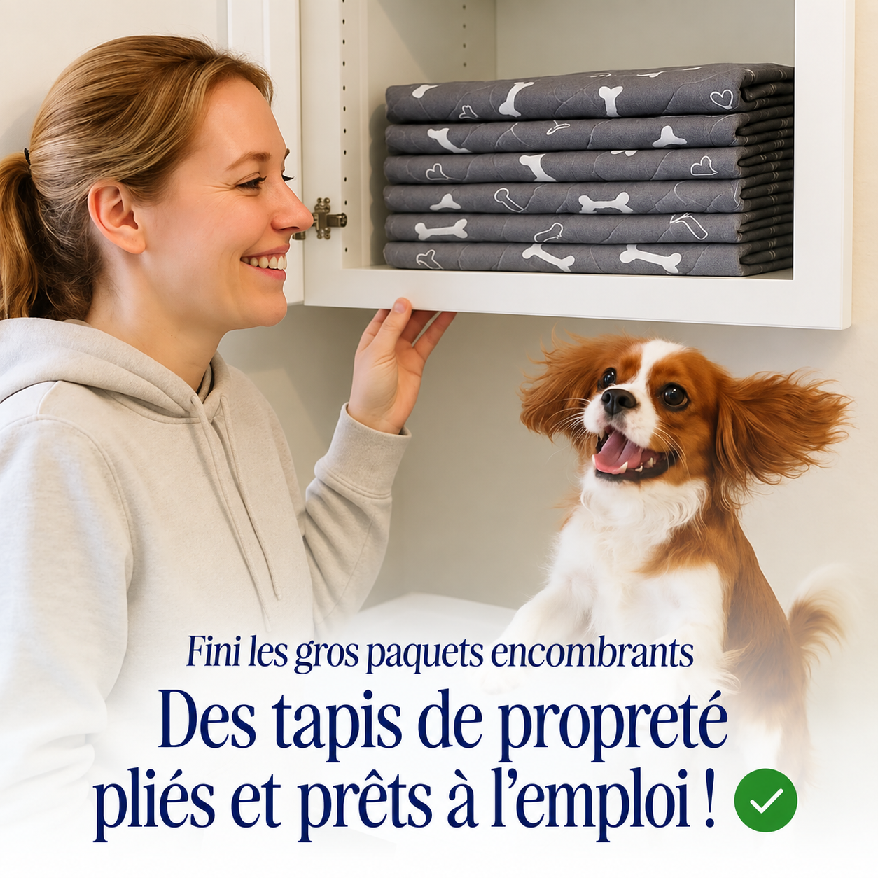 Tapis de propreté lavable pour chien